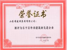 冰球突破被评为东平县创建国家卫生县城工作先进企业